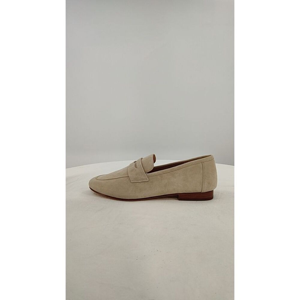 Quince Women Italian Suede Penny Loafer Almond Shoes 9